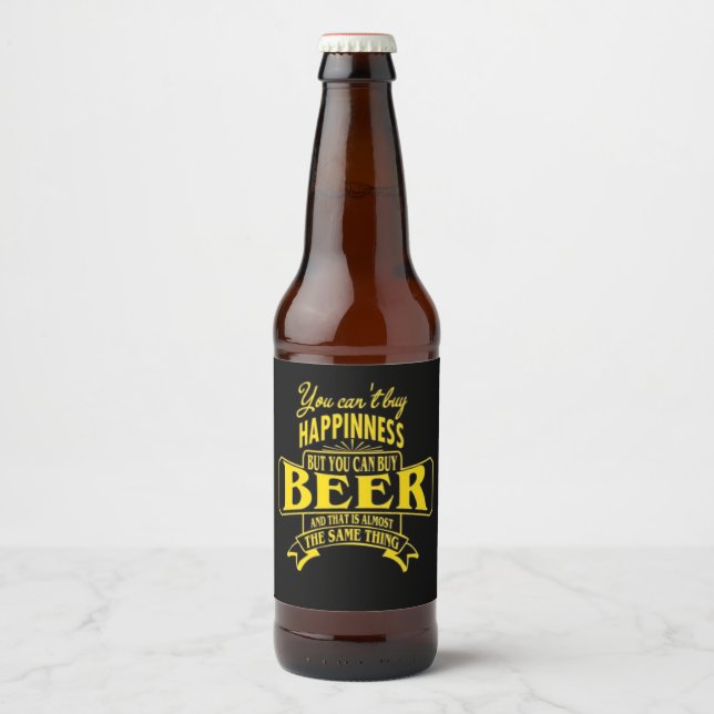 Funny Beer Quote Bottle Label (Front)