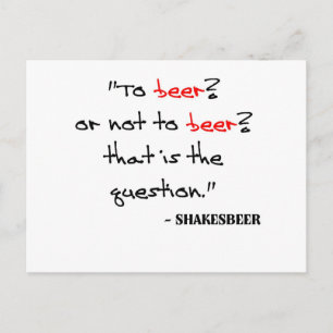 Funny Beer Quote Postcard