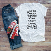 Funny Beer Reindeer Names Christmas Holiday