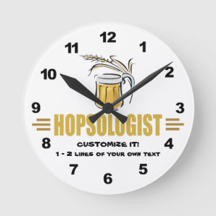 Funny Beer Round Clock