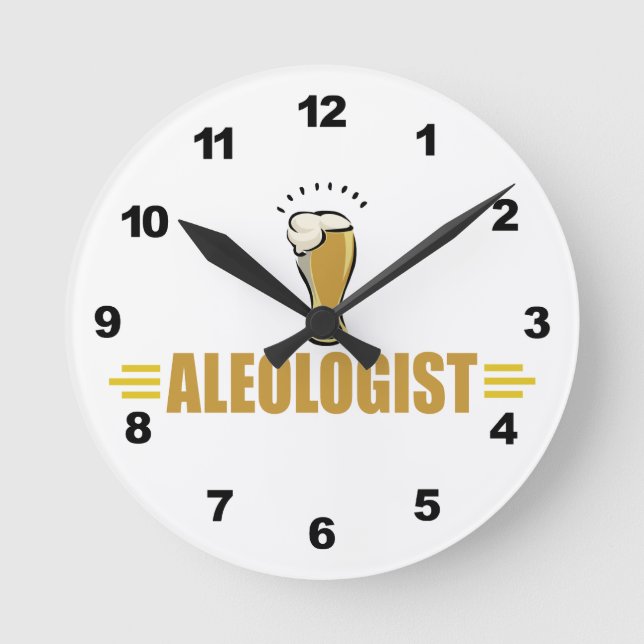 Funny Beer Round Clock (Front)