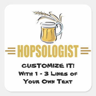 Funny Beer Square Sticker