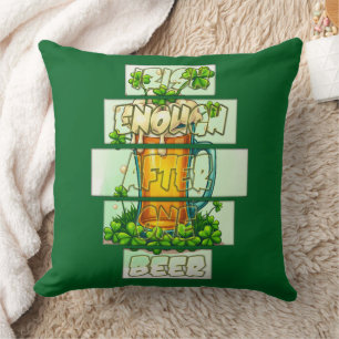 Funny Beer St Patrick’s Day Shirt – almofada Throw Pillow