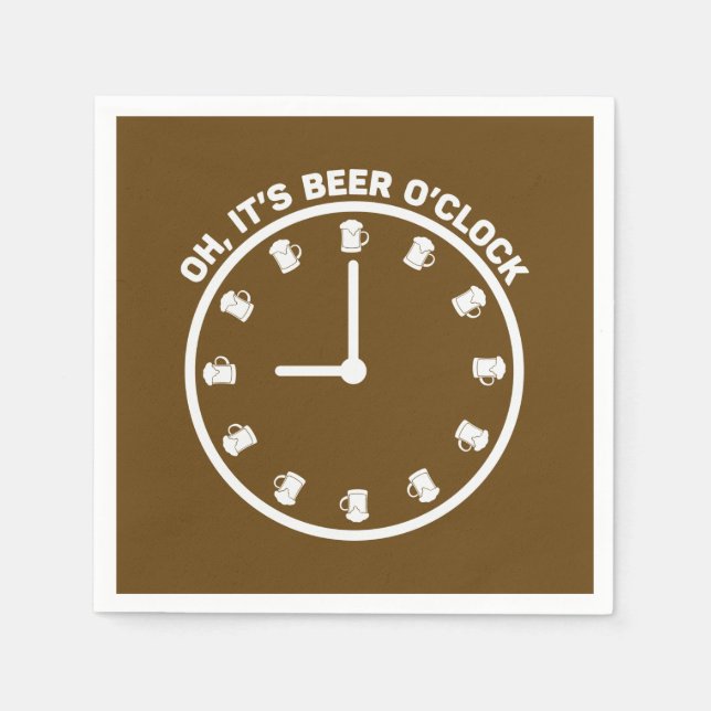 Funny beer word art bar mancave  napkin (Front)