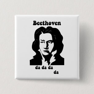 Funny Beethoven 2 Inch Square Button