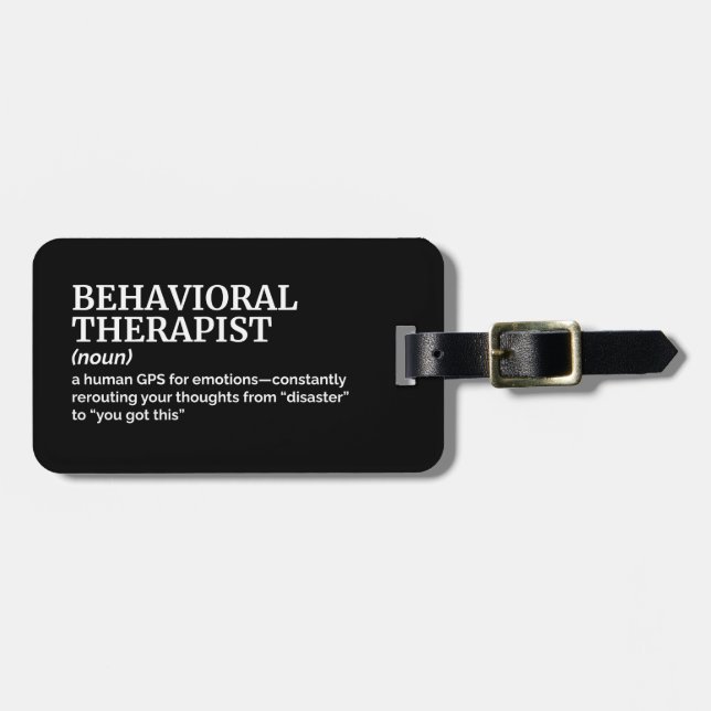 Funny Behavioural Therapist Definition Luggage Tag (Front Horizontal)
