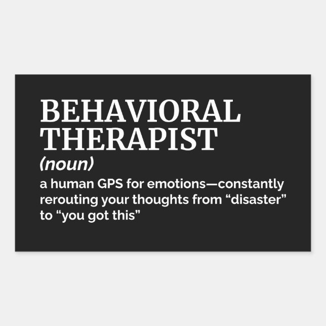 Funny Behavioural Therapist Definition Sticker (Front)