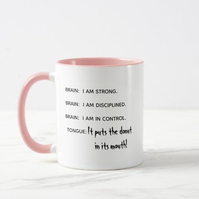 Funny Being Strong & Healthy vs Eating Doughnuts M Mug (Left)