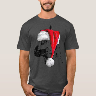 Funny Belgian Malinois Santa Christmas dog mom  T-Shirt