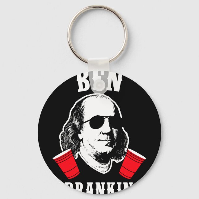 Funny ben drankin 4th of july aviator american keychain (Front)