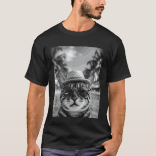 Funny Bengal Cat Selfie Cat Summer Vacation T-Shirt