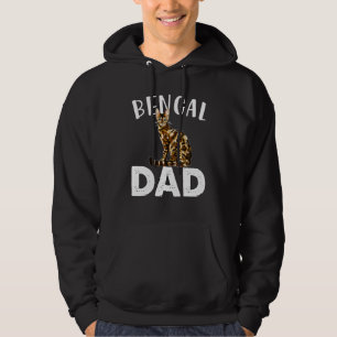 Funny Bengal Papa, Cute Bengal Love Cats Men Fath Hoodie