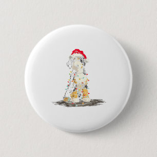 Funny Bernedoodle Christmas Graphics Dog Lights Lo 2 Inch Round Button