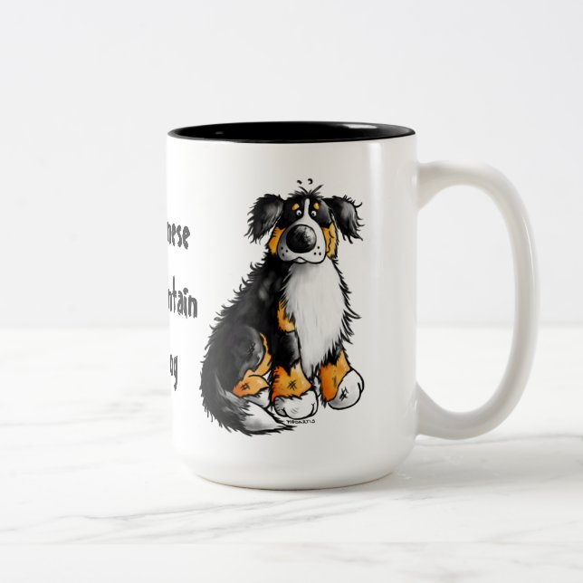 Funny Bernese Mountain Dog Cartoon Mug (Right)