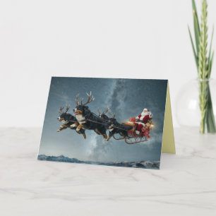 Funny Bernese Mountain Dog Christmas Card