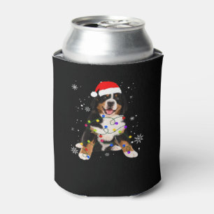 Funny Bernese Mountain Dog Lights Christmas Matchi Can Cooler
