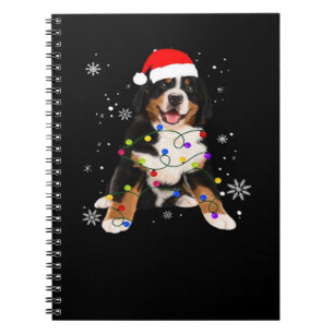 Funny Bernese Mountain Dog Lights Christmas Matchi Notebook