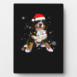 Funny Bernese Mountain Dog Lights Christmas Matchi Plaque