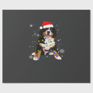 Funny Bernese Mountain Dog Lights Christmas Matchi Wrapping Paper