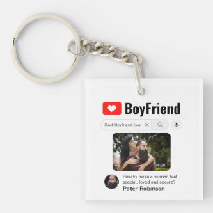 Funny Best Boyfriend Ever Search Result Keychain