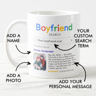 Funny Best Boyfriend Ever Search Result With Photo Frosted Glass Coffee Mug