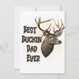 Funny Best Buckin Dad Ever   Invitation