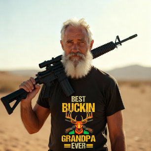 Funny Best Buckin Grandpa Ever T-Shirt