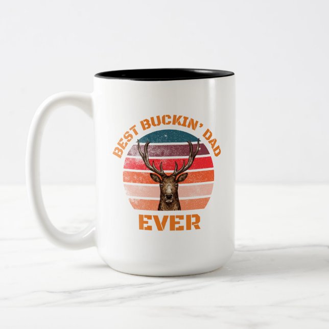 Funny Best Dad Ever  Two-Tone Coffee Mug (Left)