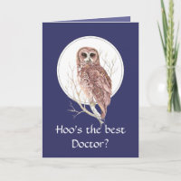 Funny Best Doctor? Thank You Wise Owl Humour art