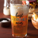 Funny Best Drunk Ever Father's Day Glass<br><div class="desc">Delve into our unique and hilarious Father's Day gift - a personalized beer glass. Embellished with the cheerful declarations 'BEST DRUNK EVER' and 'love from the reasons you drink!', this article reveals how this novelty item serves as a light-hearted tribute to dad's favourite pastime. The glass further stands out with...</div>