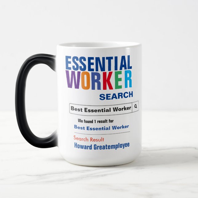 Funny Best Essential Worker Search Magic Mug (Left)