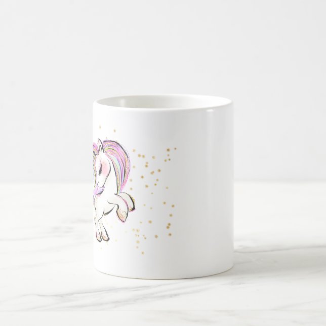 Funny Best Friend BAD INFLUENCE Unicorn Dancing Coffee Mug (Center)