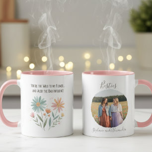Funny Best Friend Mug – Wild Flower Bad Influence