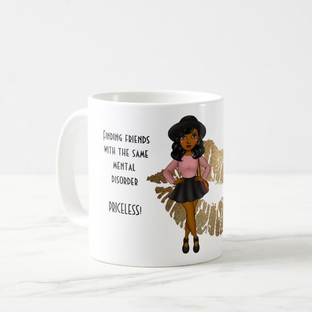 Funny Best Friends With Same Mental Disorder Gift Coffee Mug (Front Left)
