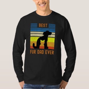 Funny Best Fur Dad Ever Vintage Retro Dog And Cat T-Shirt