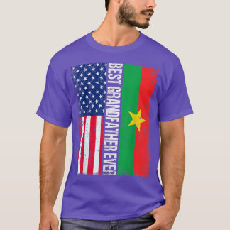 Funny Best Grandfather Ever Retro American Burkina T-Shirt