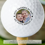 Funny BEST GRANDPA BY PAR Photo Custom Colours Golf Balls<br><div class="desc">For the special golf-lover grandfather, create unique photo golf balls with the editable title BEST GRANDPA BY PAR - NO PUTTS ABOUT IT or your custom text and personalized with a picture in your choice of text and background colour combinations (shown in black on white). ASSISTANCE: For help with design...</div>