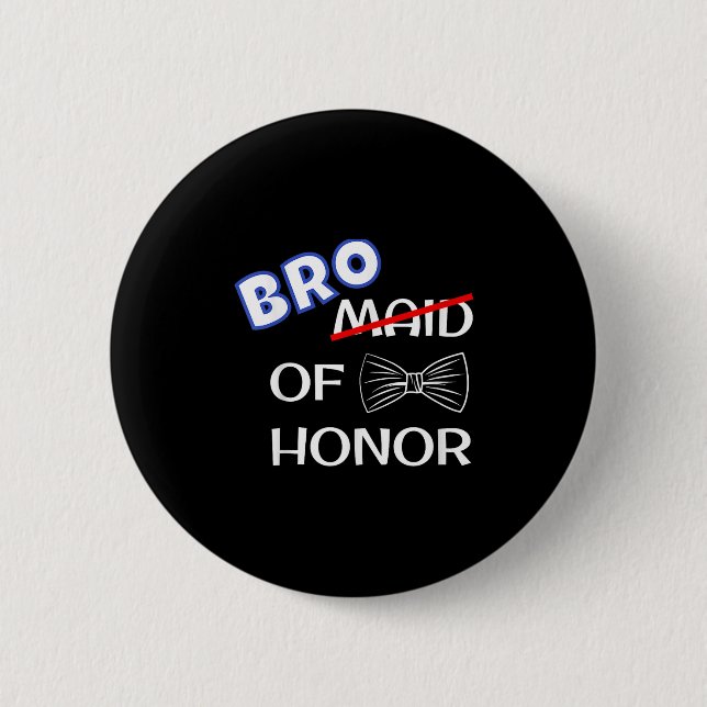 Funny Best Man Wedding Matching Bachelor Party Bro 2 Inch Round Button (Front)