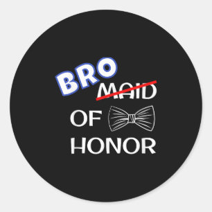Funny Best Man Wedding Matching Bachelor Party Bro Classic Round Sticker