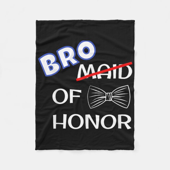 Funny Best Man Wedding Matching Bachelor Party Bro Fleece Blanket (Front)