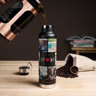 Funny Best Mom Ever 8 Photo collage Water Bottle