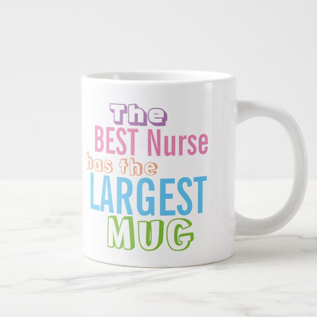 Funny Best NURSE Big Mug - Nursing Quote Humour (Right)