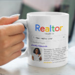 Funny Best Realtor Ever Search Result Coffee Mug<br><div class="desc">Let your realtor know how much you appreciate them with this personalized modern mug,  featuring a 'Realtor search' logo with a single search result for "Best realtor ever',  consisting of your realtor's name,  your personal message and a 5-star rating.</div>