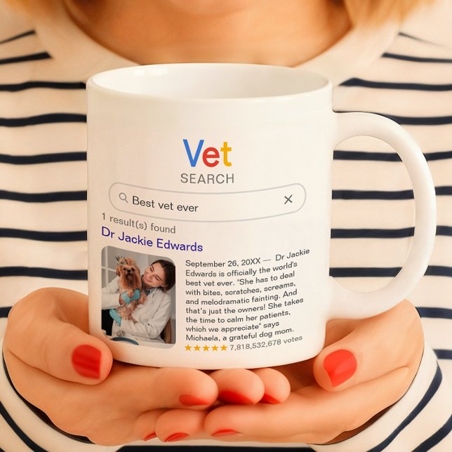 Funny Best Vet Ever Search Results With Photo Coffee Mug (Creator Uploaded)