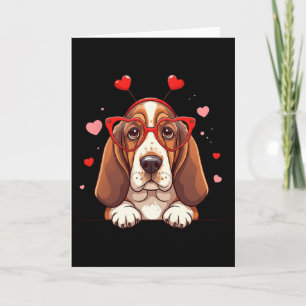 Funny Bet Hound Headnd Heart Valentine Womens Mens Card