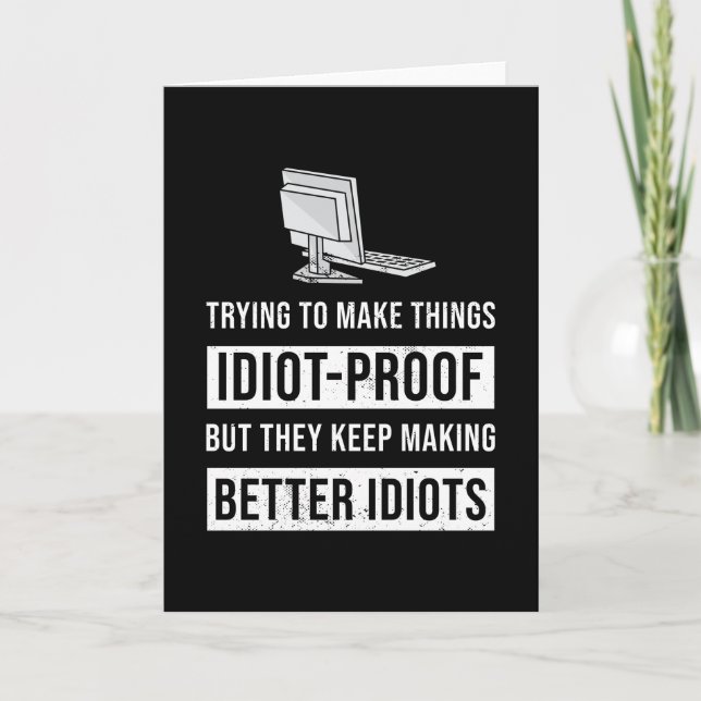 Funny Better Idiots Programming Gift Card (Front)