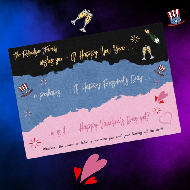 Funny Better Late than Never Holiday Card (Creator Uploaded)