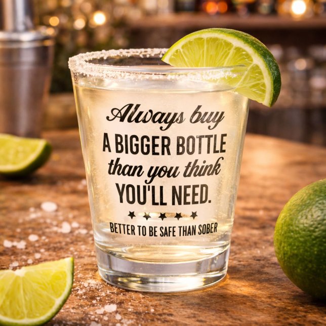 Funny Better to Be Safe Than Sober Shot Glass (Creator Uploaded)
