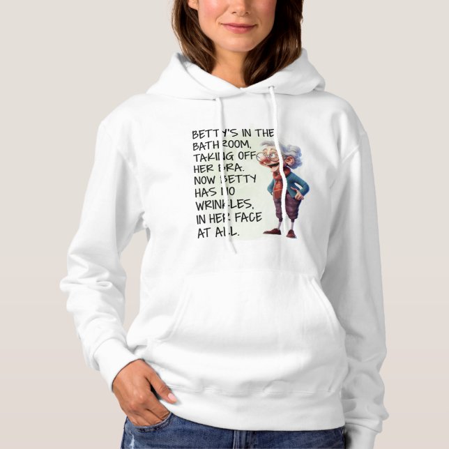 Funny Betty’s In The Bathroom Womens  Hoodie (Front)