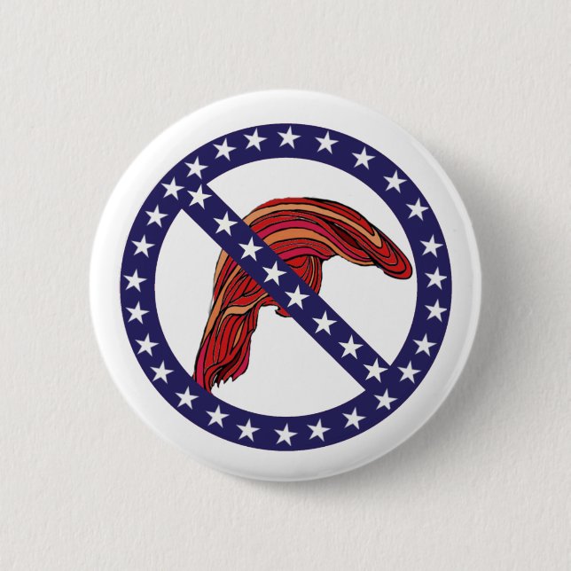 Funny "Beware The Hair" Anti-Trump 2.25" 2 Inch Round Button (Front)